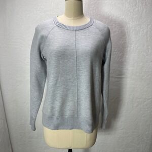 Witty Fox Light Blue Heathered Crew Neck Sweater Mature Casual Like New